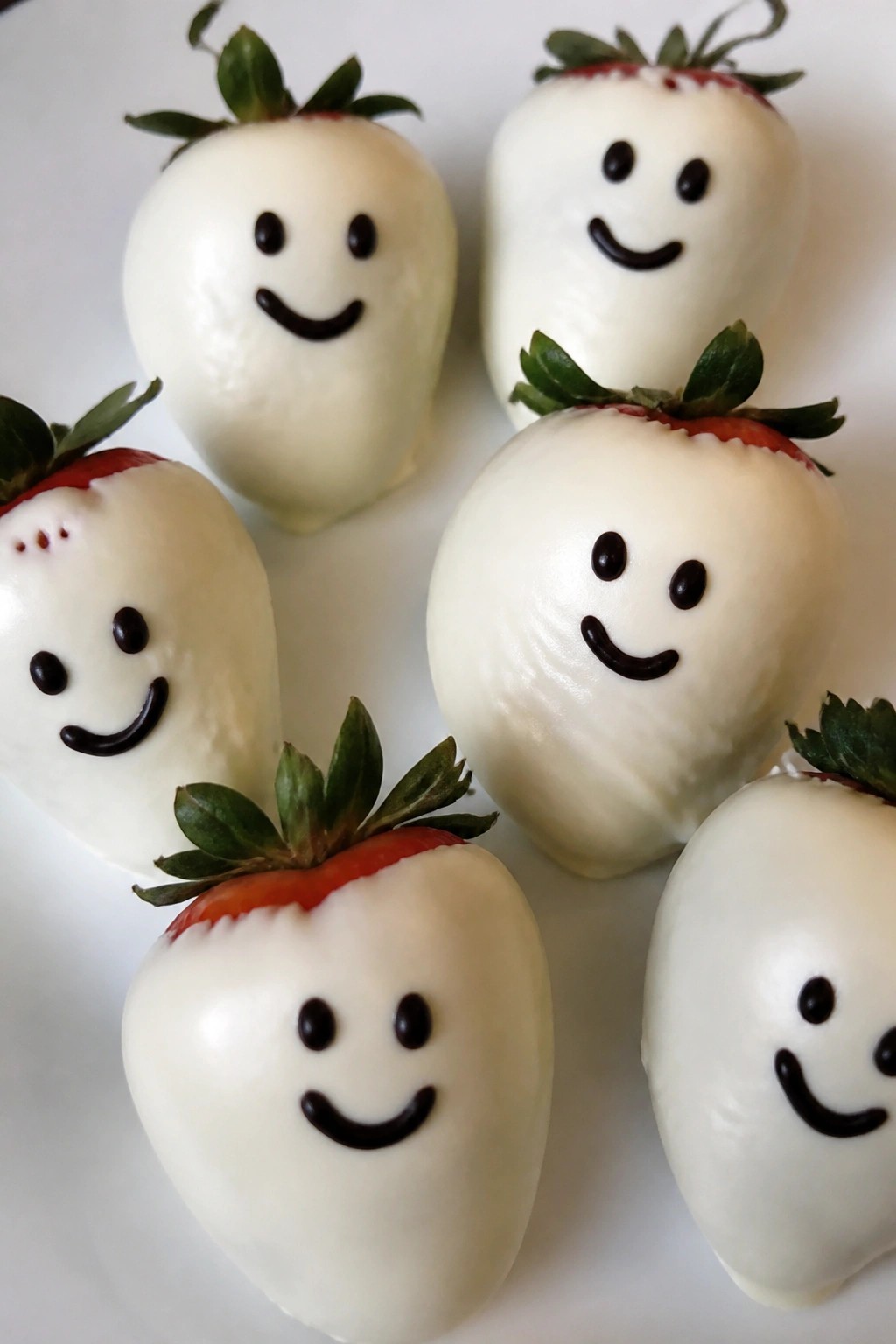 Chocolate-Dipped Ghost Strawberries