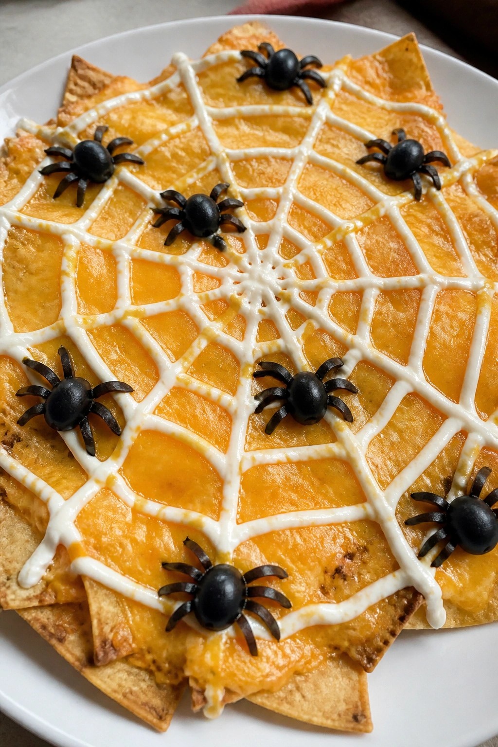 Spiderweb Cheesy Nachos