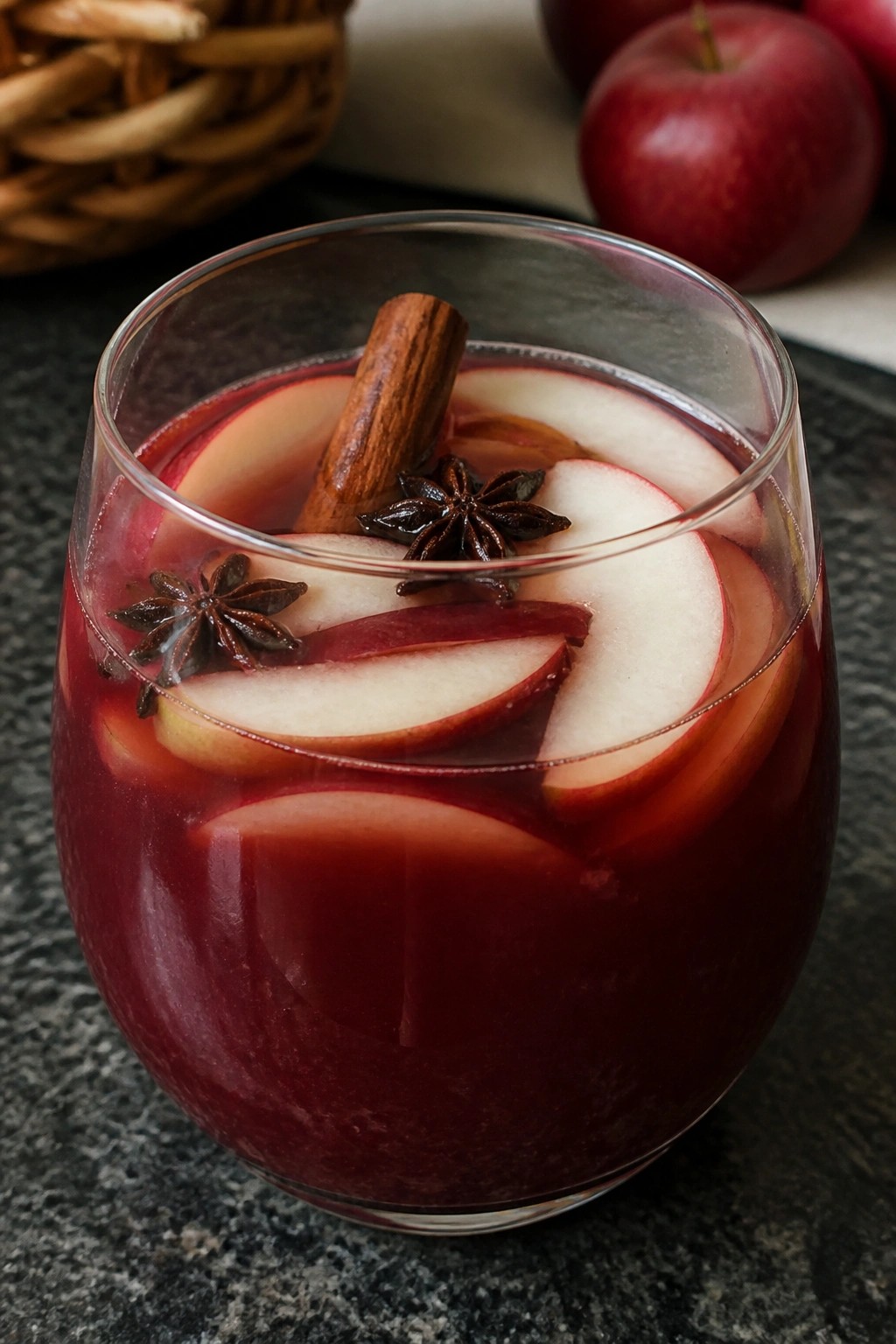 Spiced Apple Cider Halloween Punch with Cinnamon and Star Anise