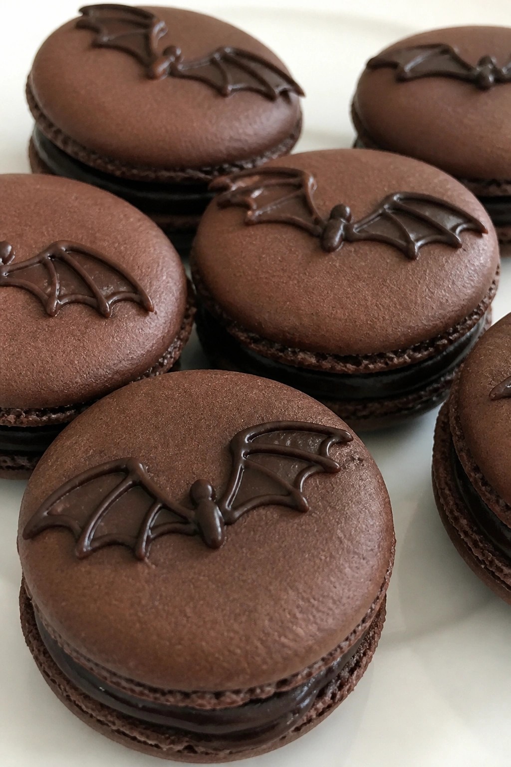 Bat Wing Chocolate Macarons