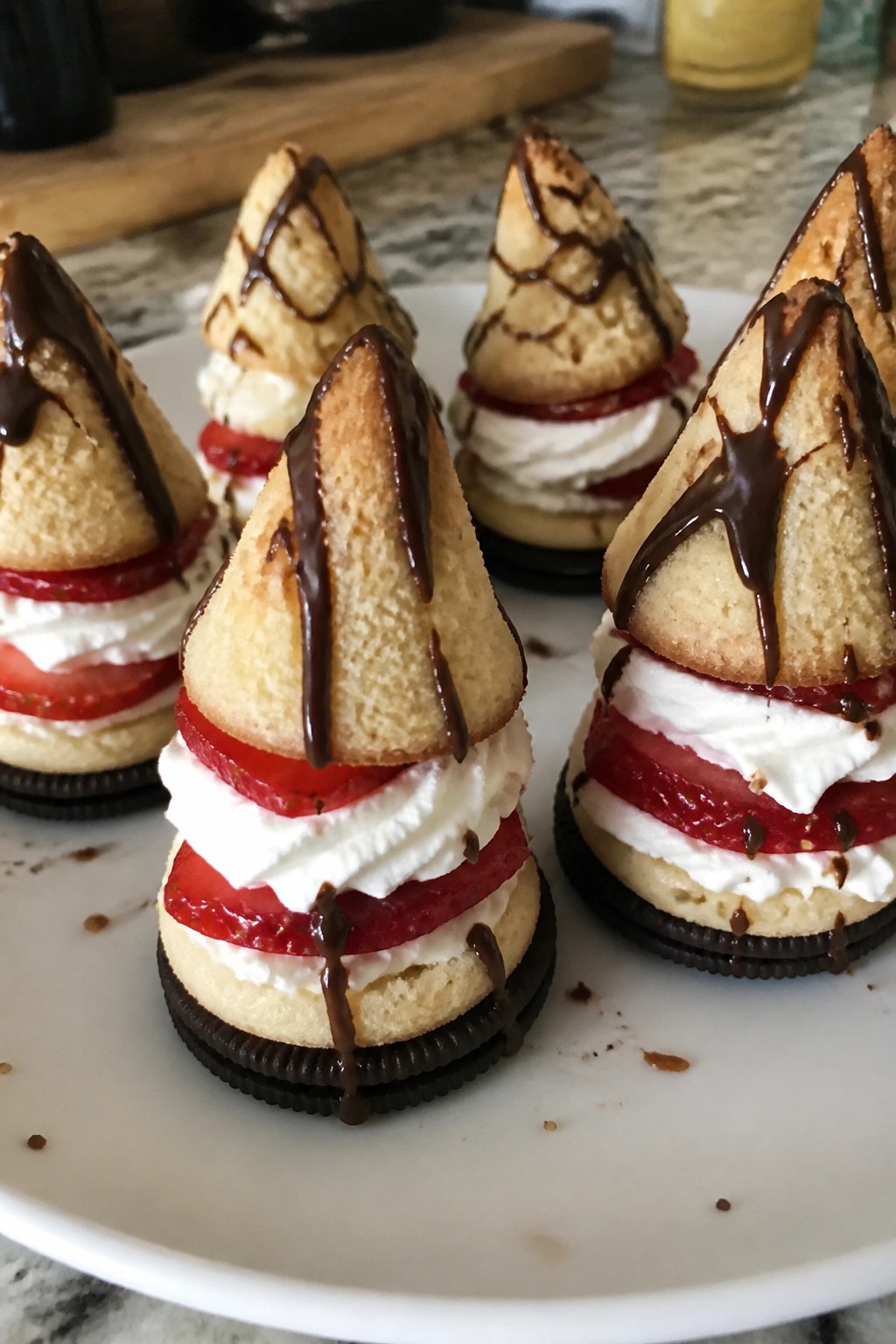 Witch Hat Strawberry Shortcake Stacks
