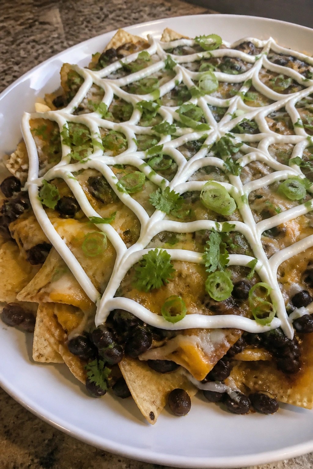 Spiderweb Black Bean Nachos