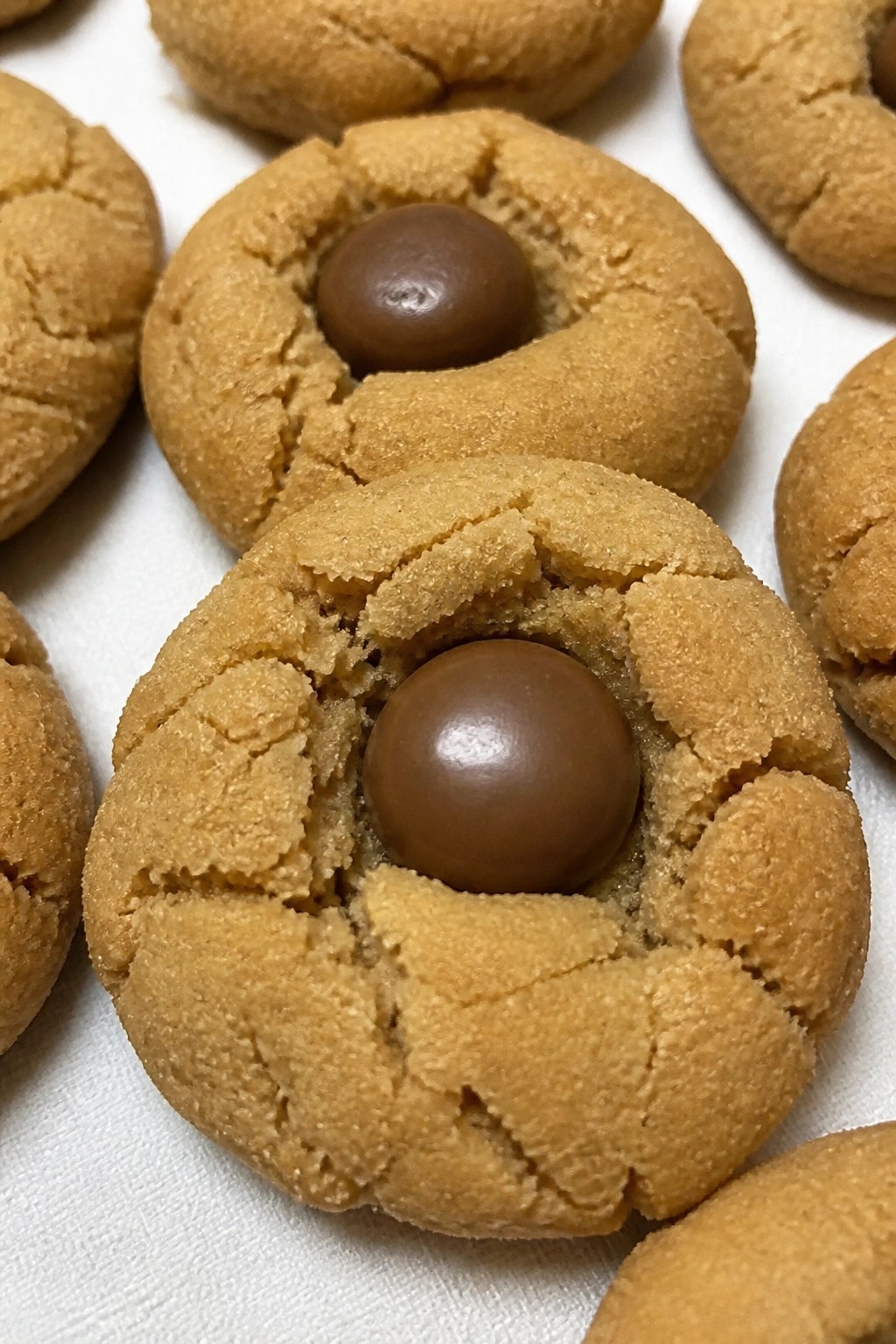 Monster Eyeball Peanut Butter Cookies with Candy Centers