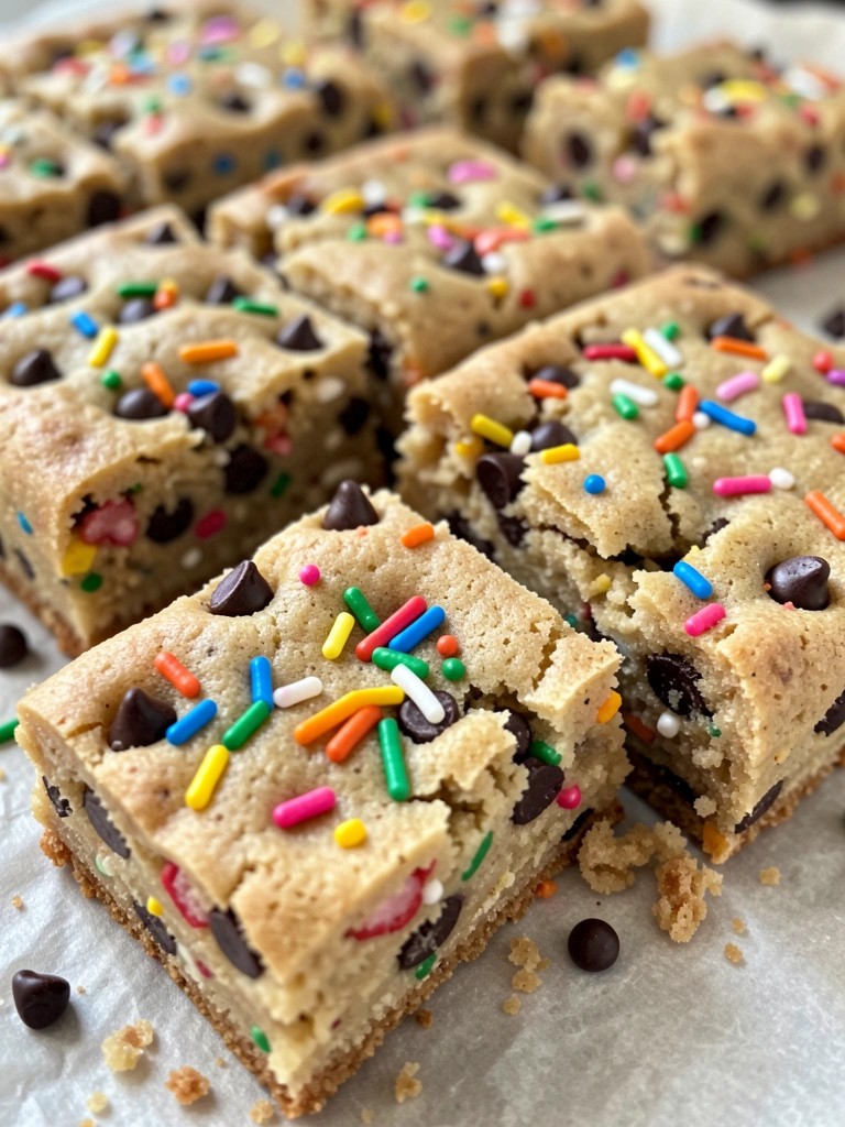 Monster Sprinkle Cookie Bars