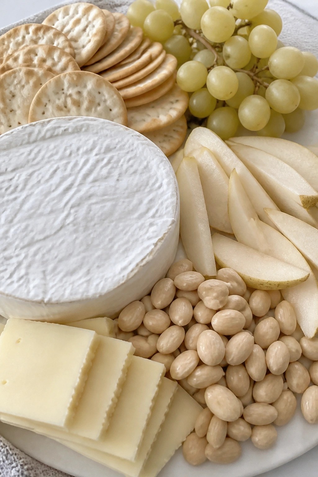 Ghostly White Brie and Cracker Halloween Board