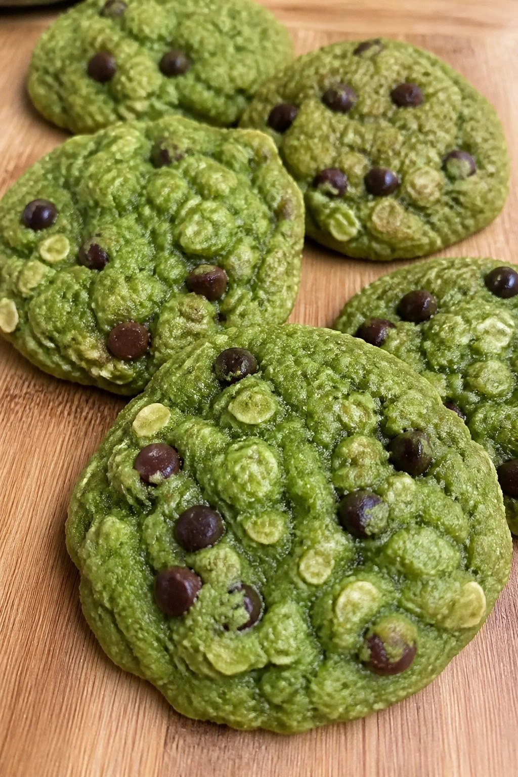 Monster Green Oatmeal Cookies