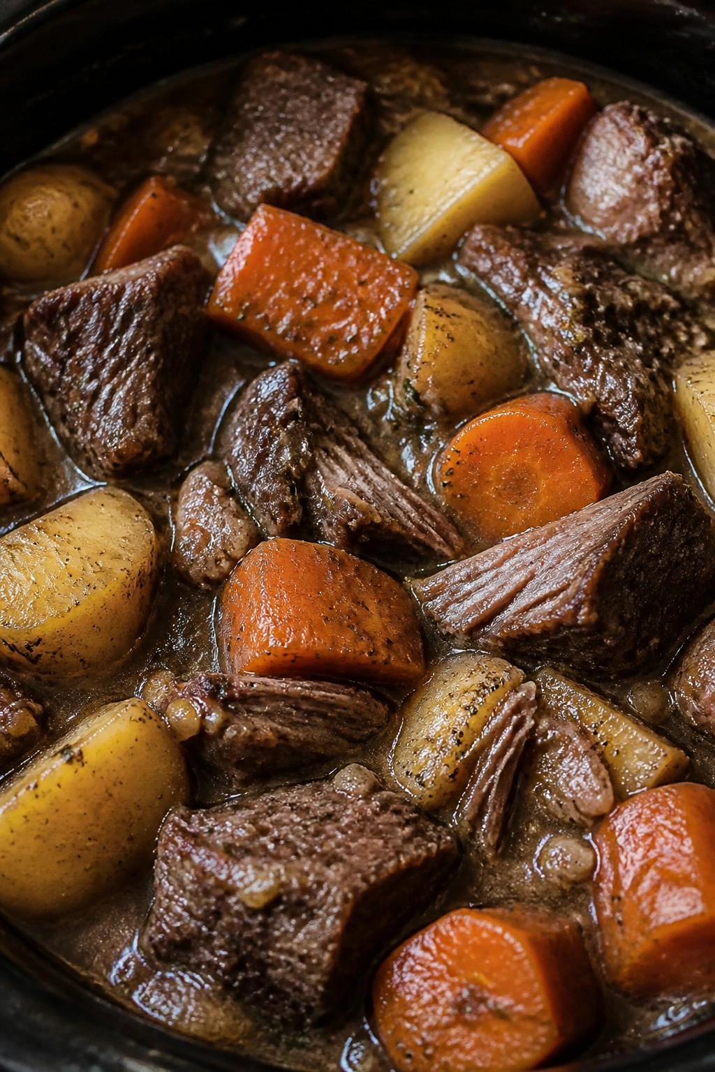 Witch's Cauldron Beef Stew with Root Vegetables