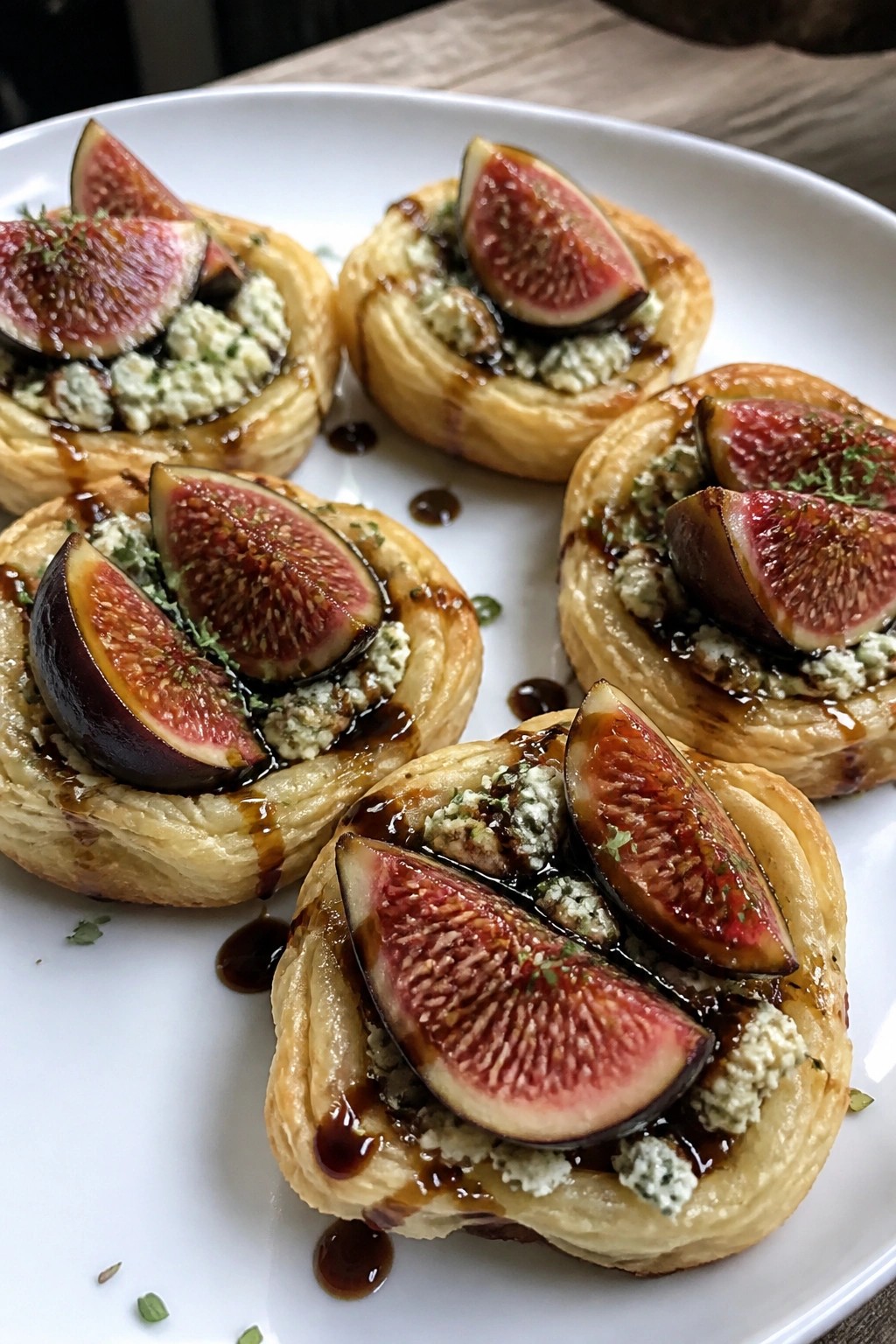 Fig and Gorgonzola Tartlets with Port Reduction