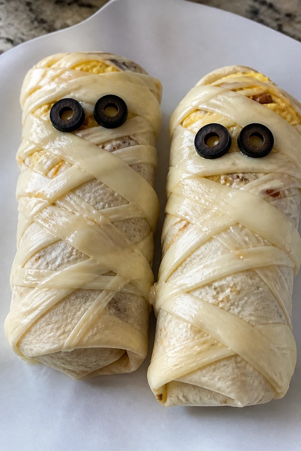 Mummy-Wrapped Breakfast Burritos