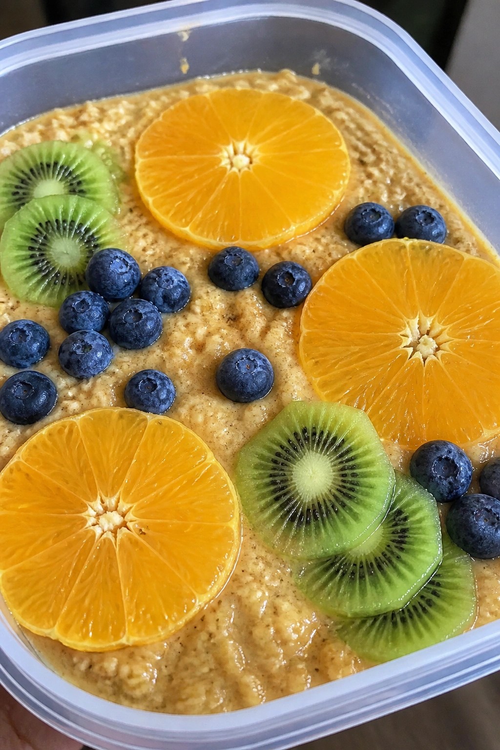 Pumpkin Patch Overnight Oats with Fruit Toppings