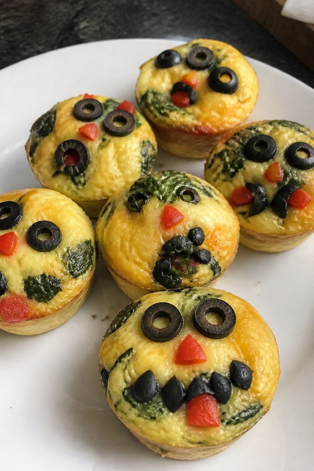 Spooky Egg Muffin Monsters