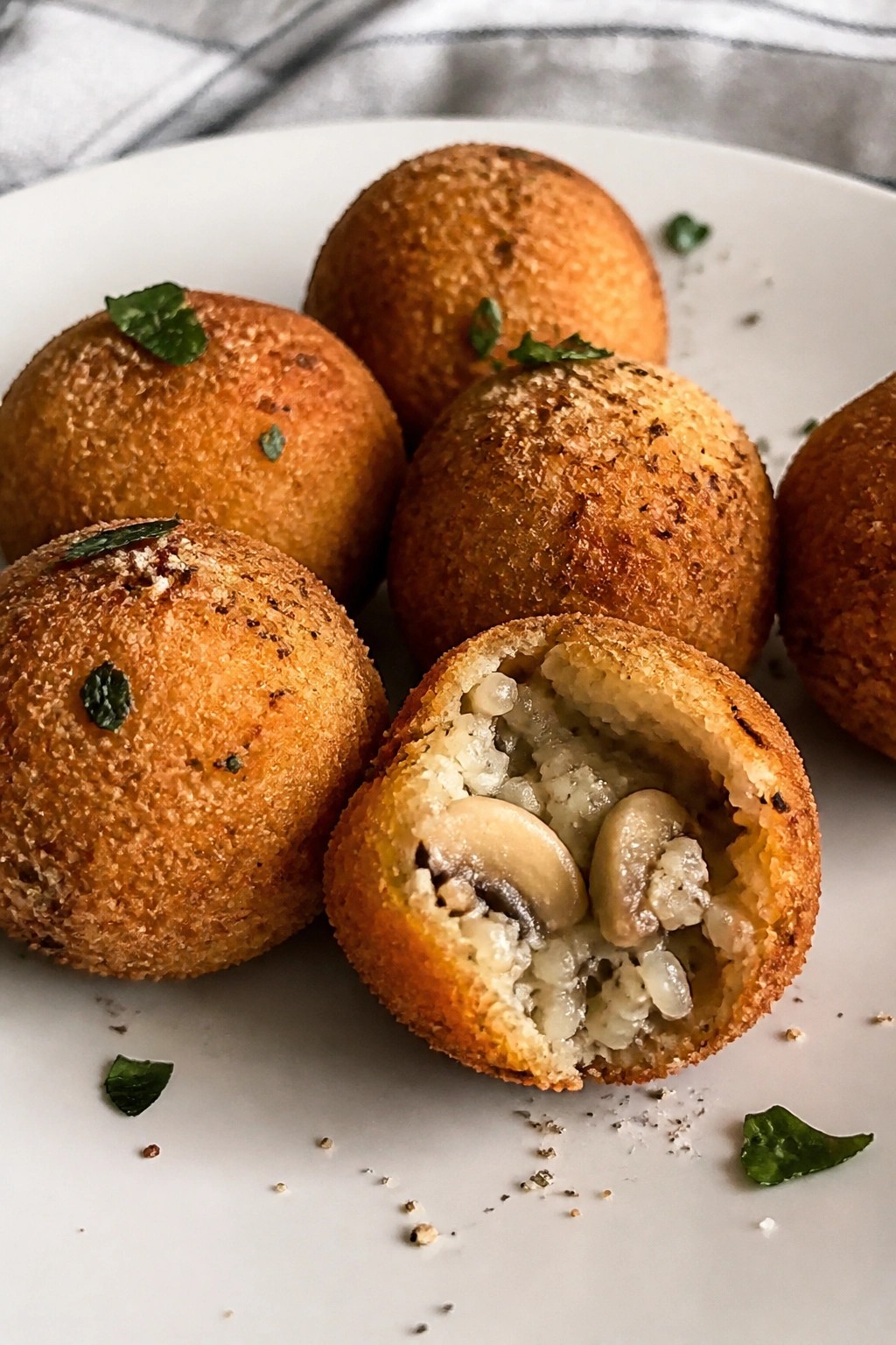 Truffle Mushroom Arancini with Parmesan and Sage