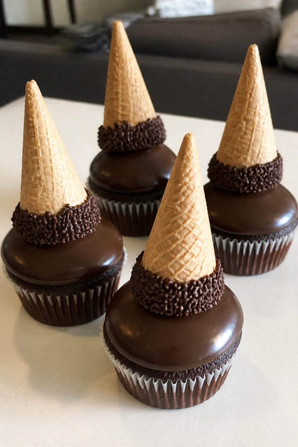 Witch Hat Ganache Cupcakes