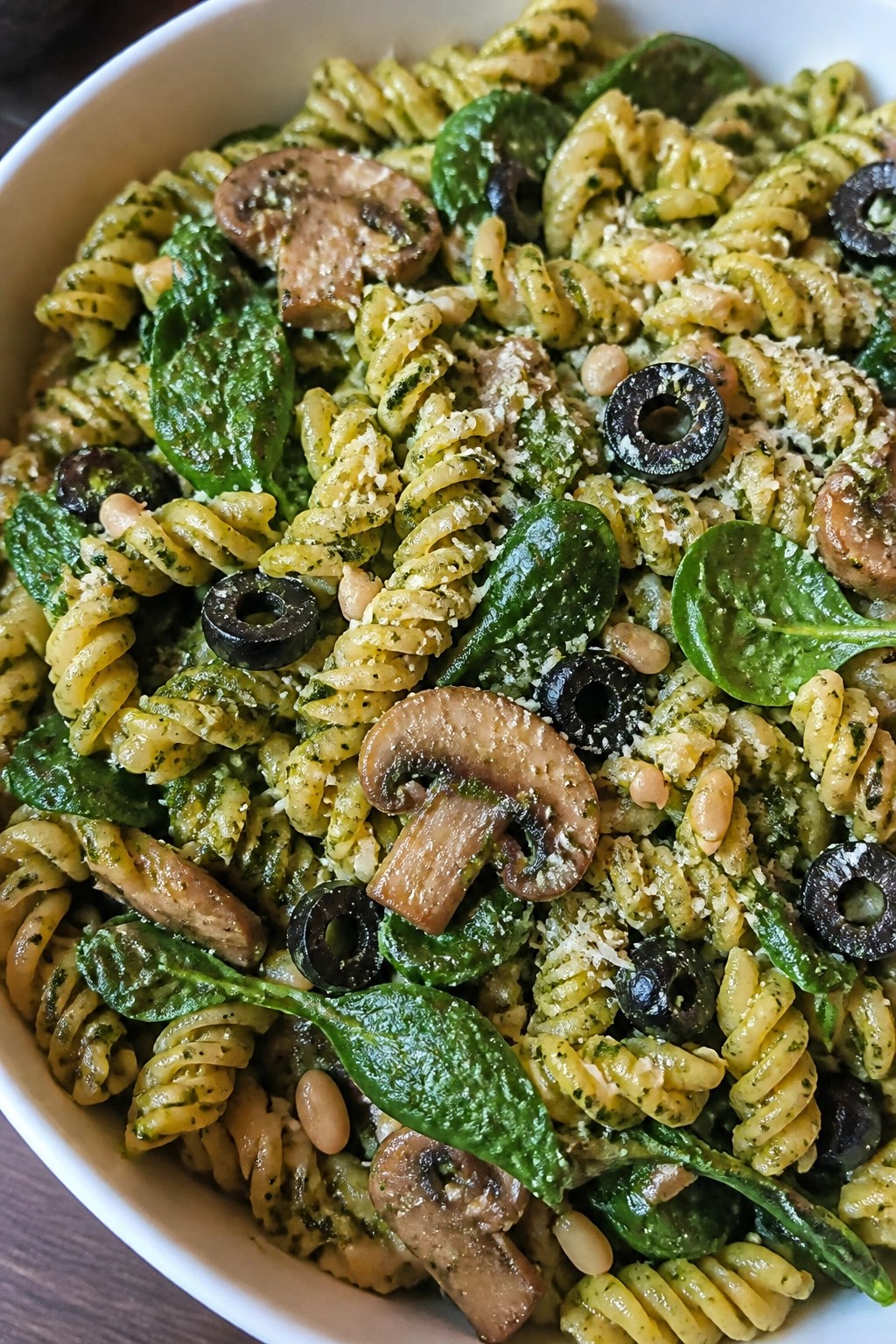 Haunted Forest Pesto Pasta Salad