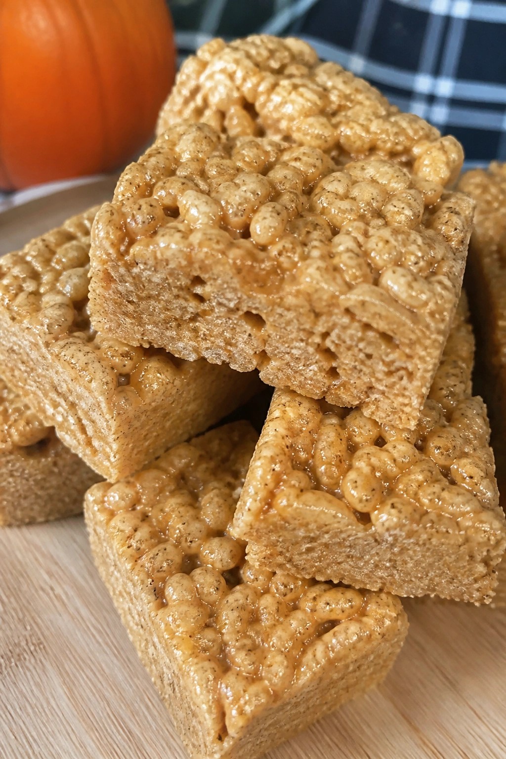 Pumpkin Spice Cereal Treat Squares