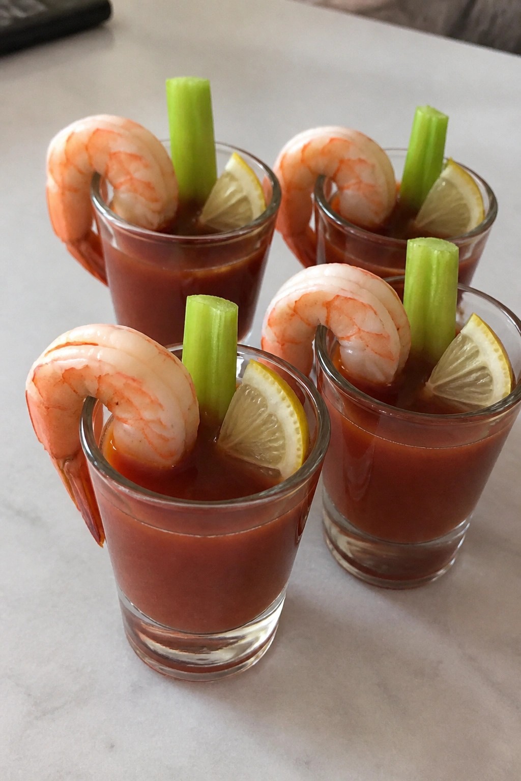 Bloody Mary Shrimp Cocktail Shooters