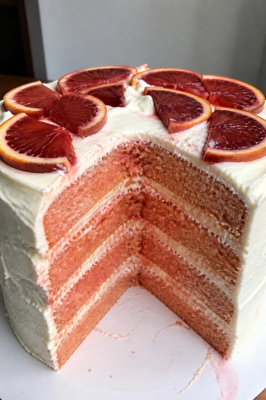 Bloody Orange Creamsicle Layer Cake