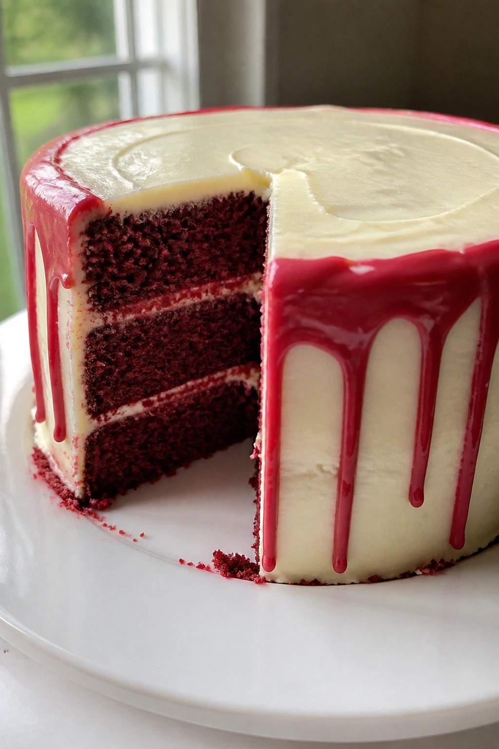 Vampire Red Velvet Drip Cake