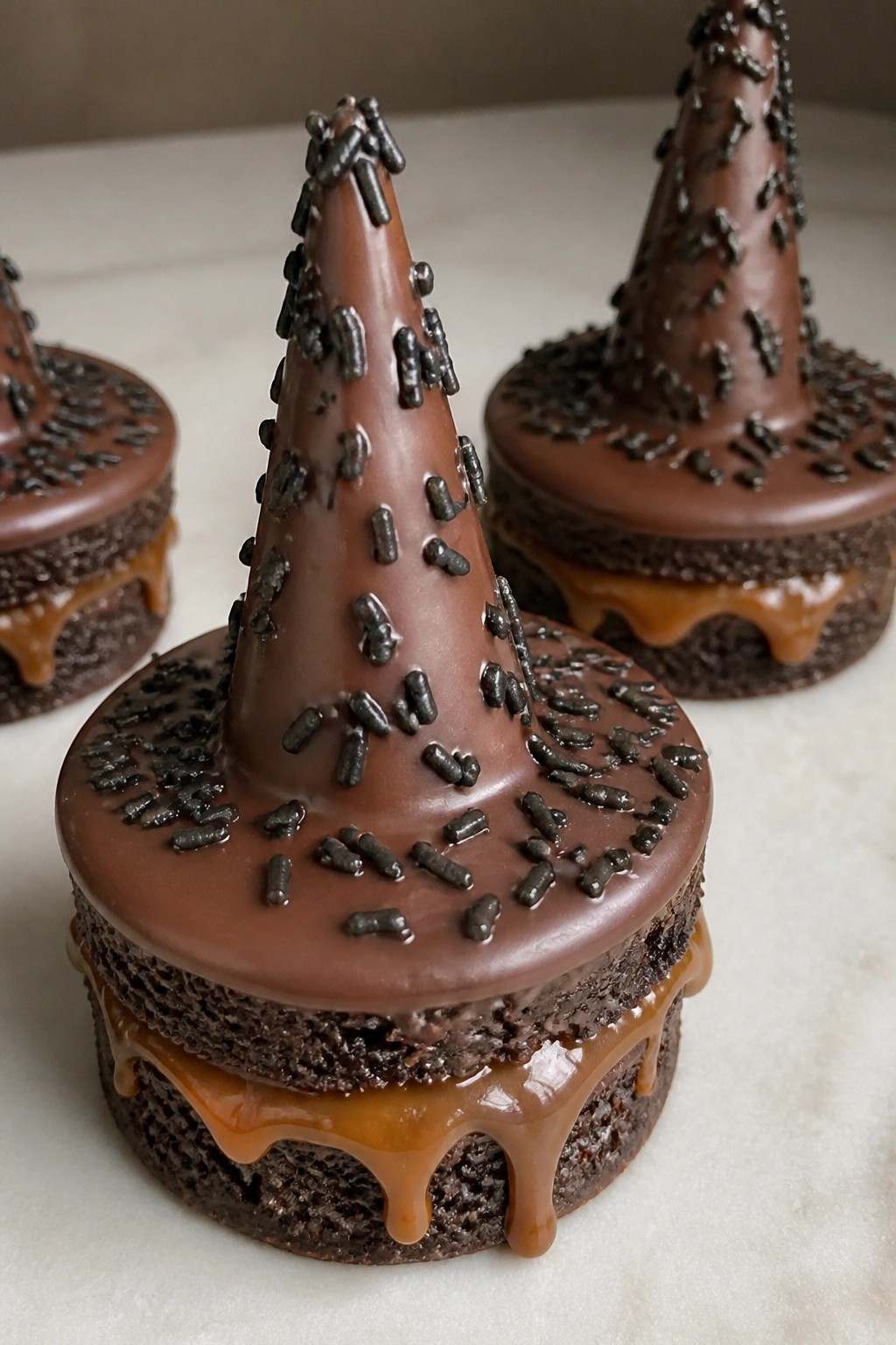 Witch Hat Chocolate Caramel Cake