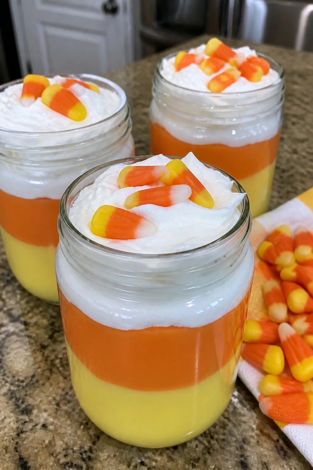 Candy Corn Parfait Jars