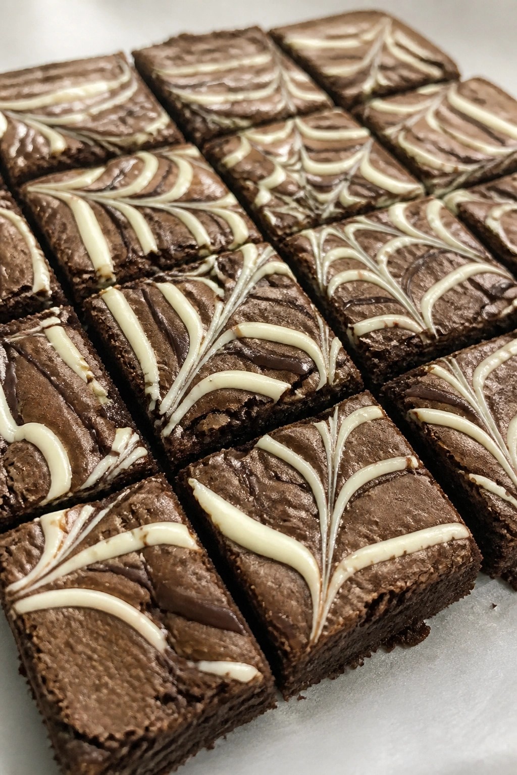 Spooky Spiderweb Brownies