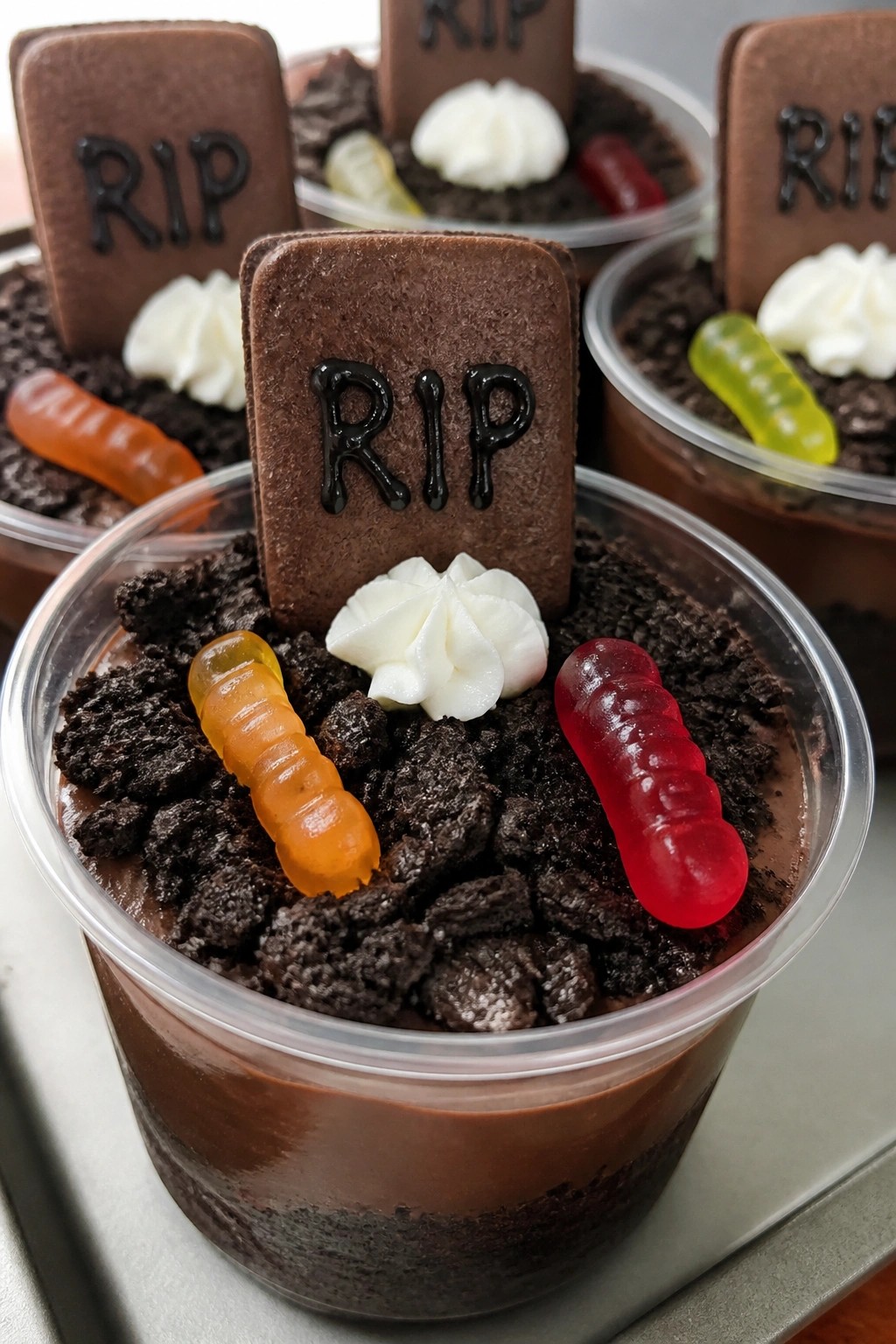 Haunted Brownie Graveyard Cups