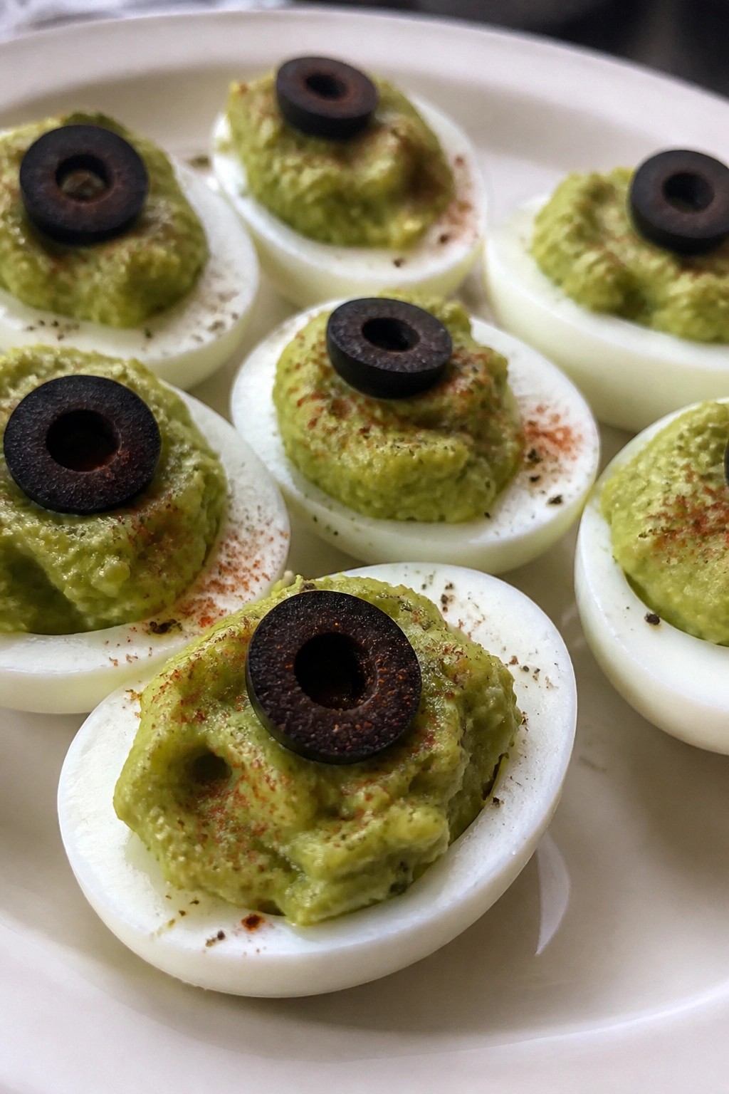 Monster Guacamole Deviled Eggs