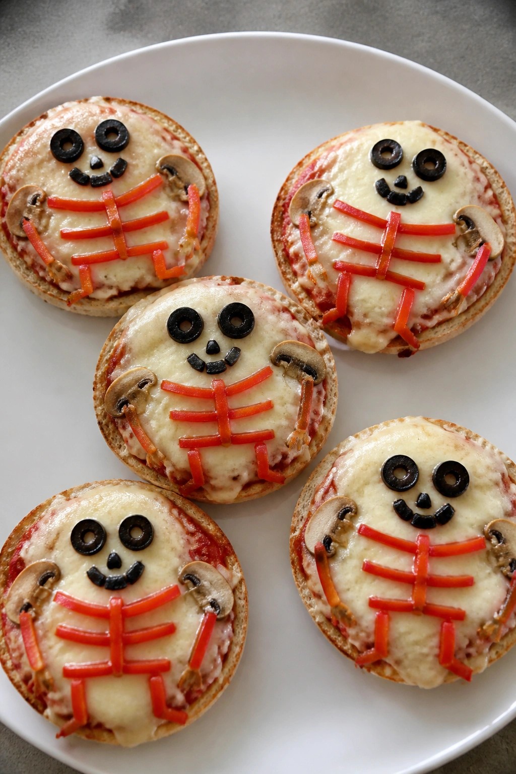 Skeleton Veggie Pizza Bites