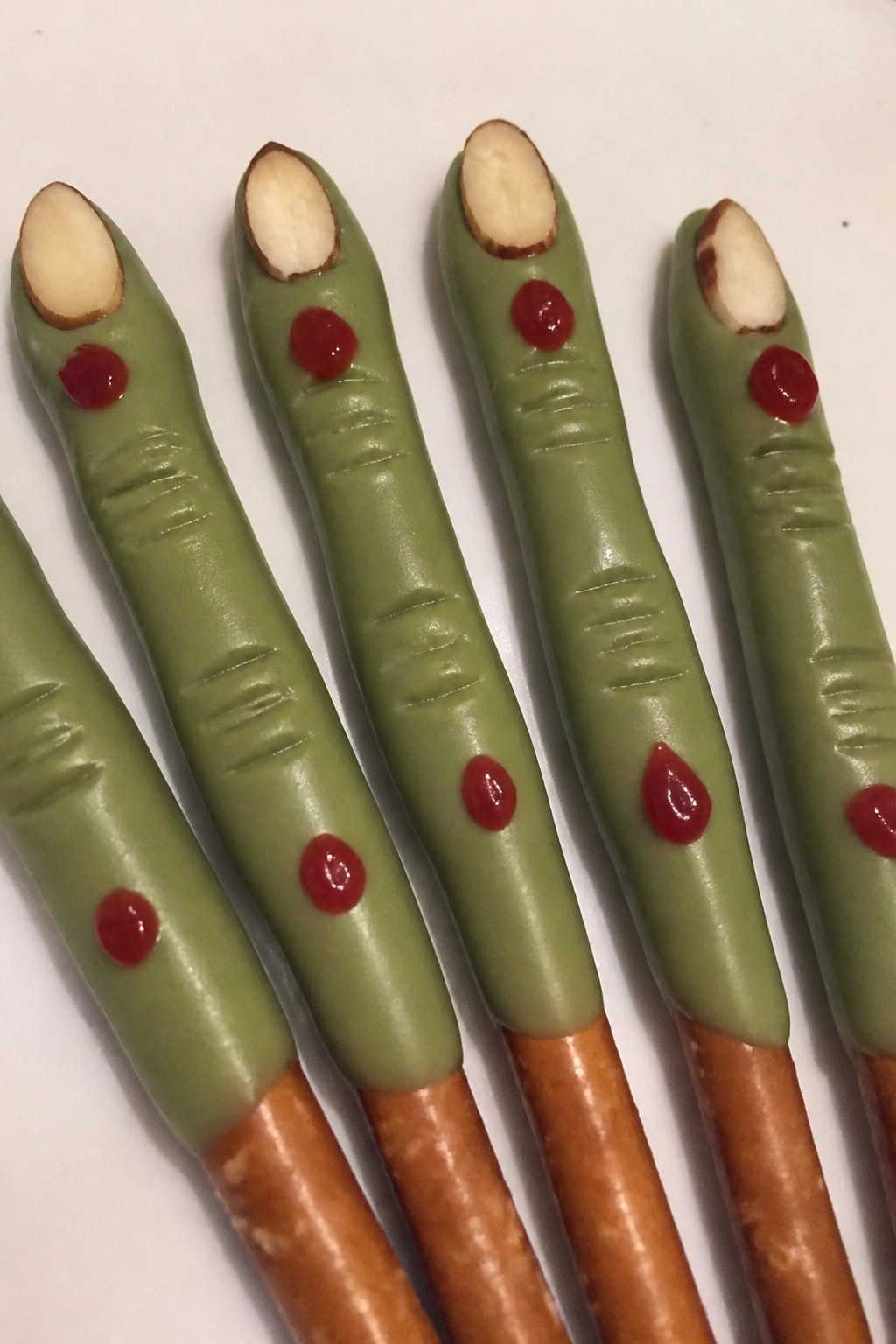 Witch Finger Pretzel Rods