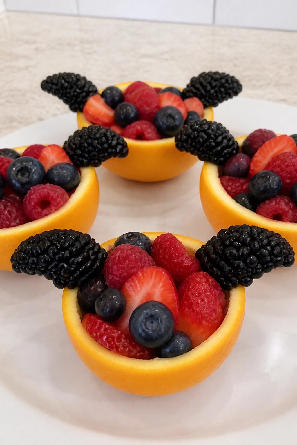 Blackberry Bat Wing Fruit Cups