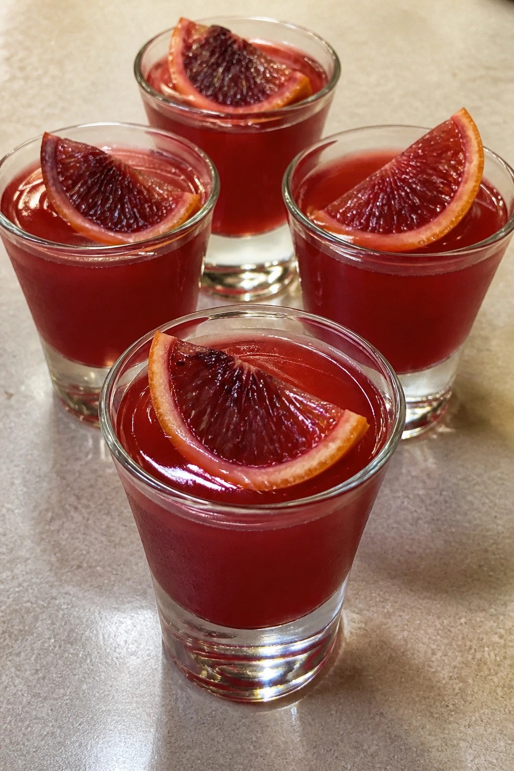 Blood Orange Citrus Jello Shots
