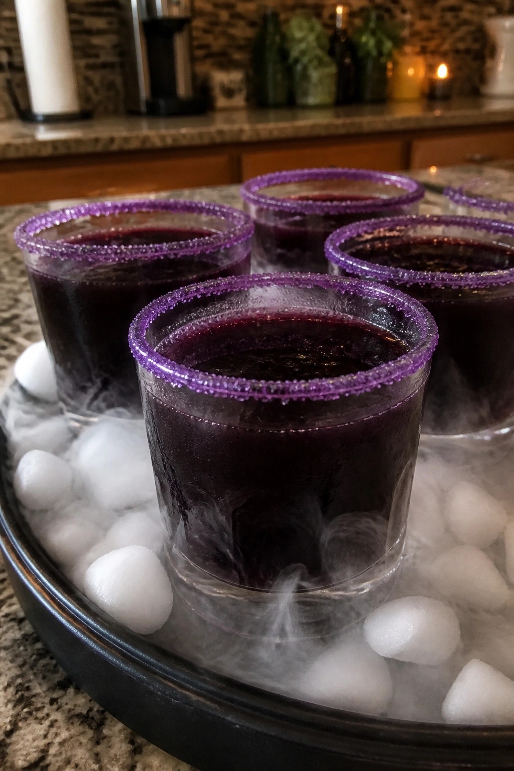 Bubbling Cauldron Grape Soda Jello Shots