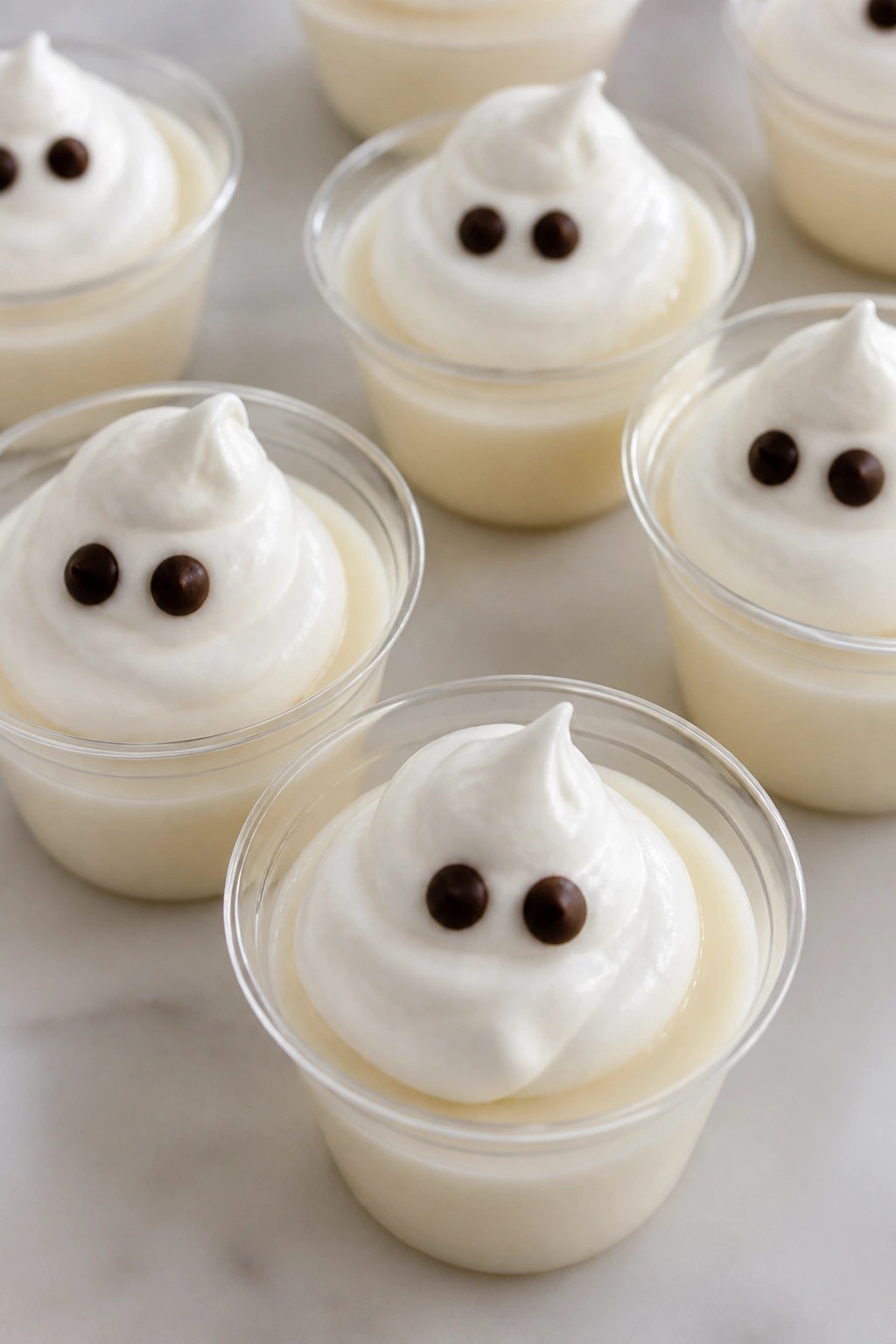 Ghostly Vanilla Cream Jello Shots