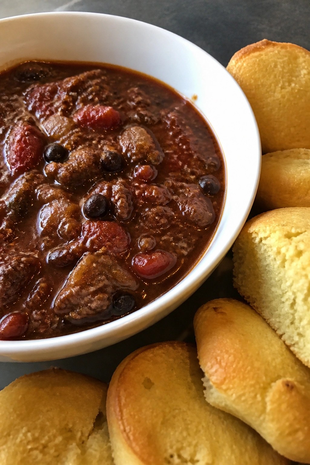 Smoky Cauldron Chili with Cornbread Dippers