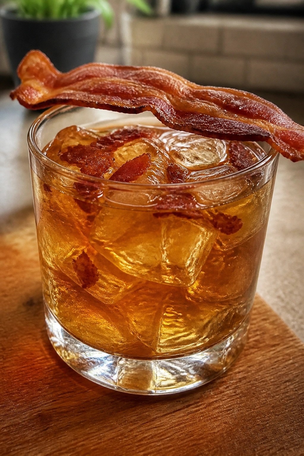 Smoky Maple Bacon Gin Old Fashioned