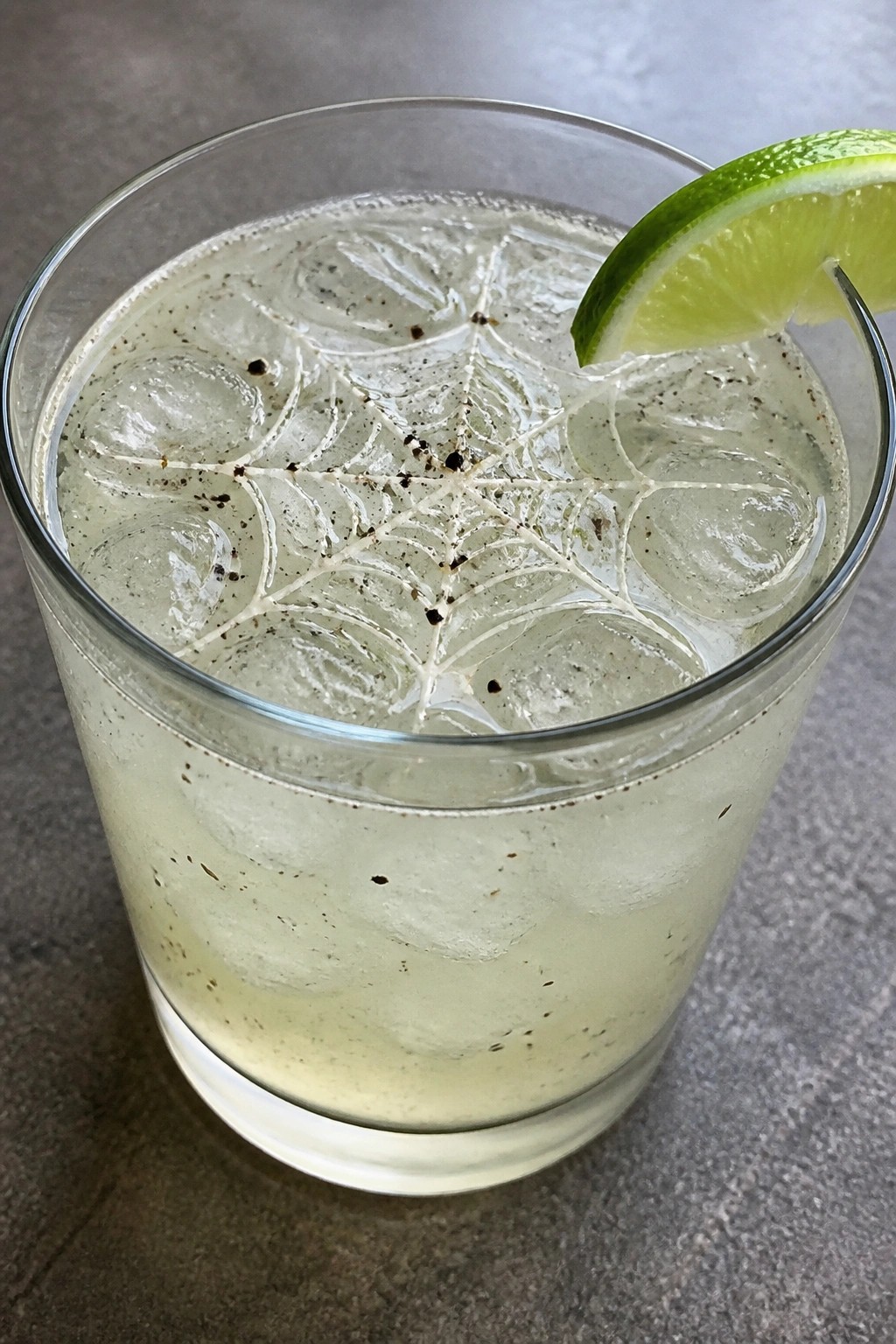 Spiderweb Black Pepper Gin Gimlet