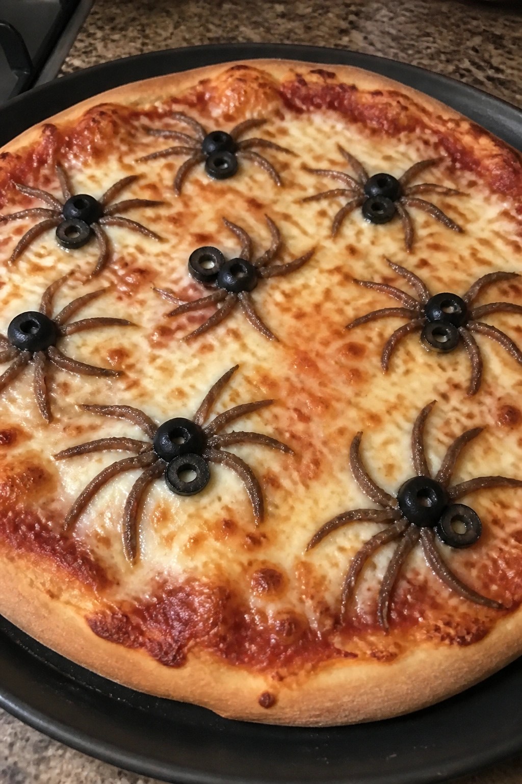 Creepy Crawly Anchovy and Olive Pizza