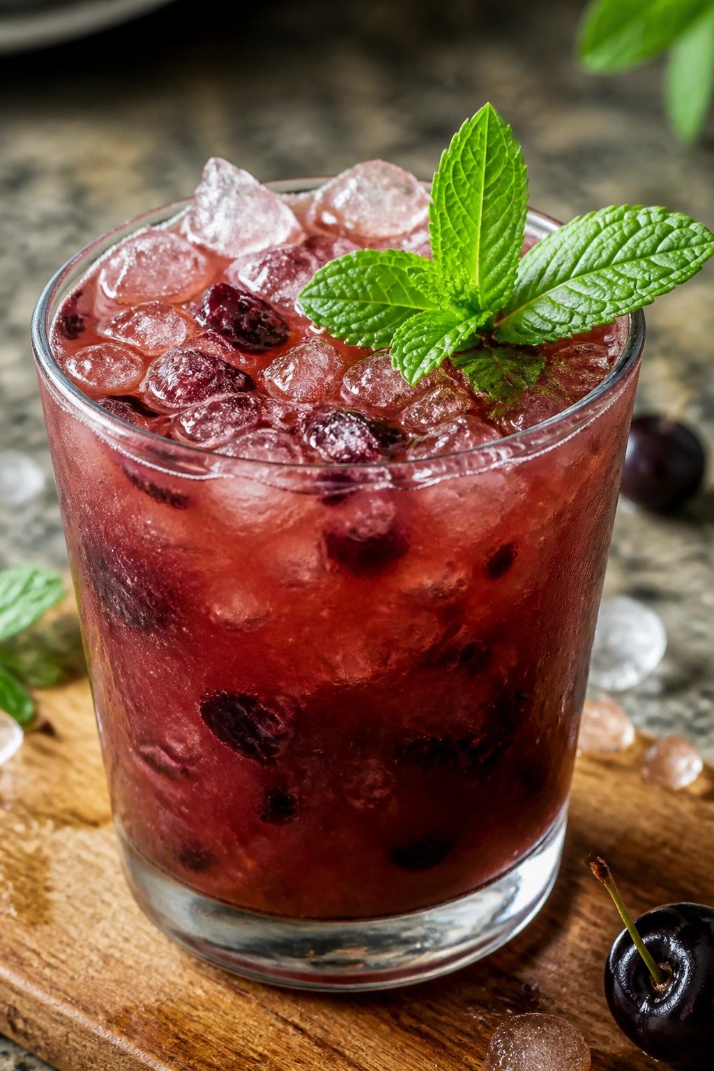 Black Cherry Bourbon Smash