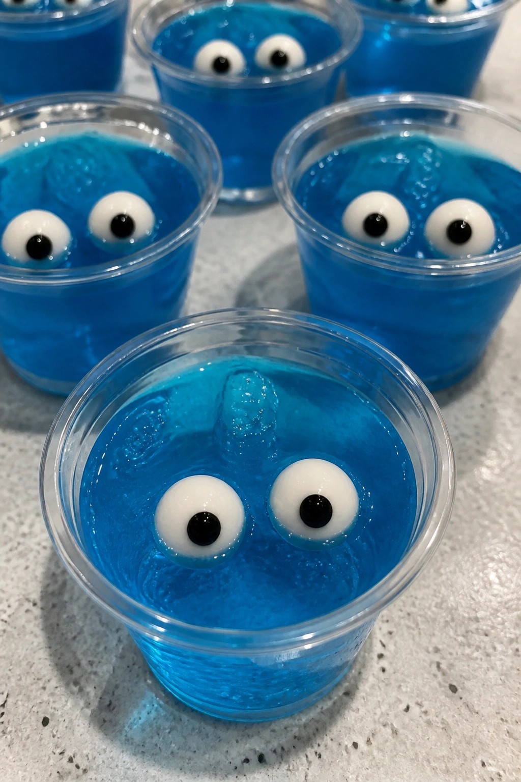 Blue Raspberry Alien Jello Shots