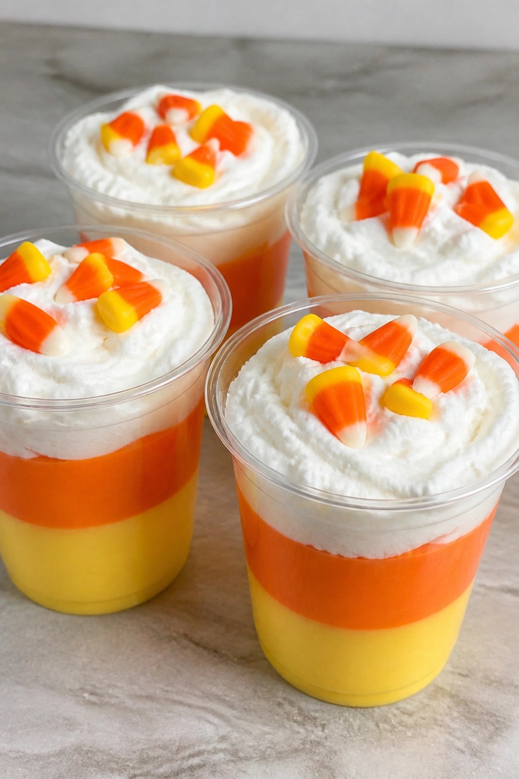 Candy Corn Parfait Cups
