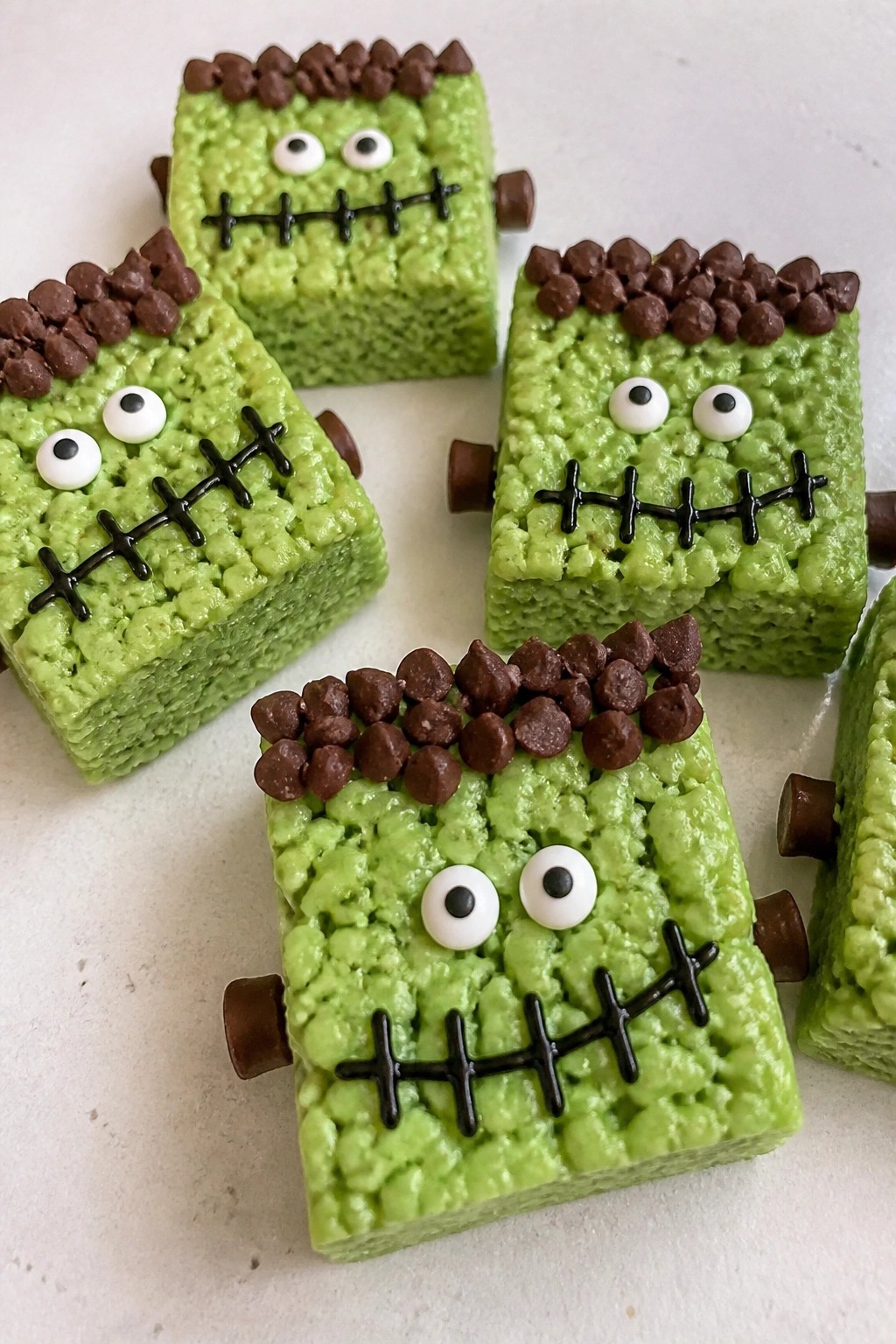 Frankenstein Rice Krispie Squares