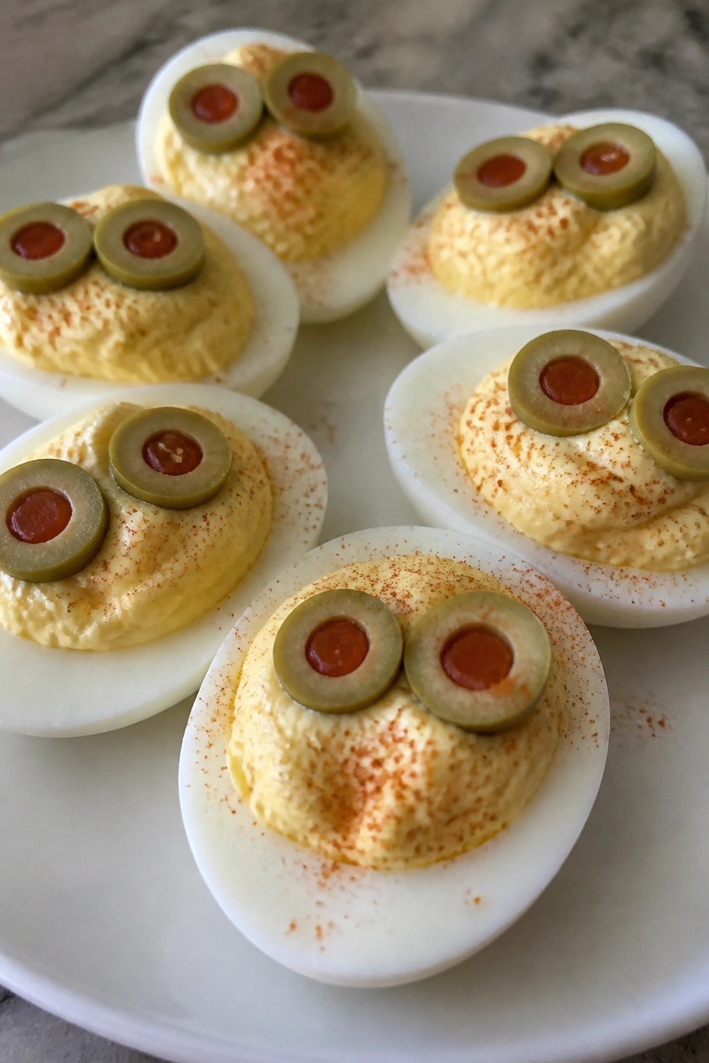 Olive-Eyed Deviled Eggs