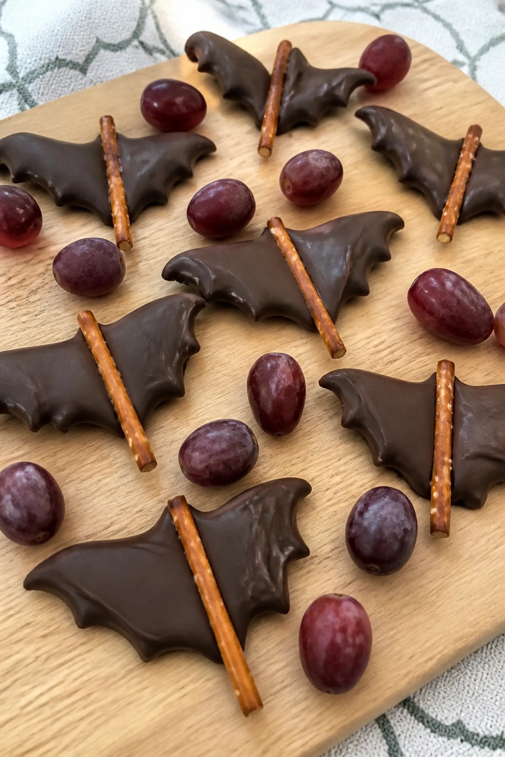Bat Wing Dark Chocolate and Grape Board