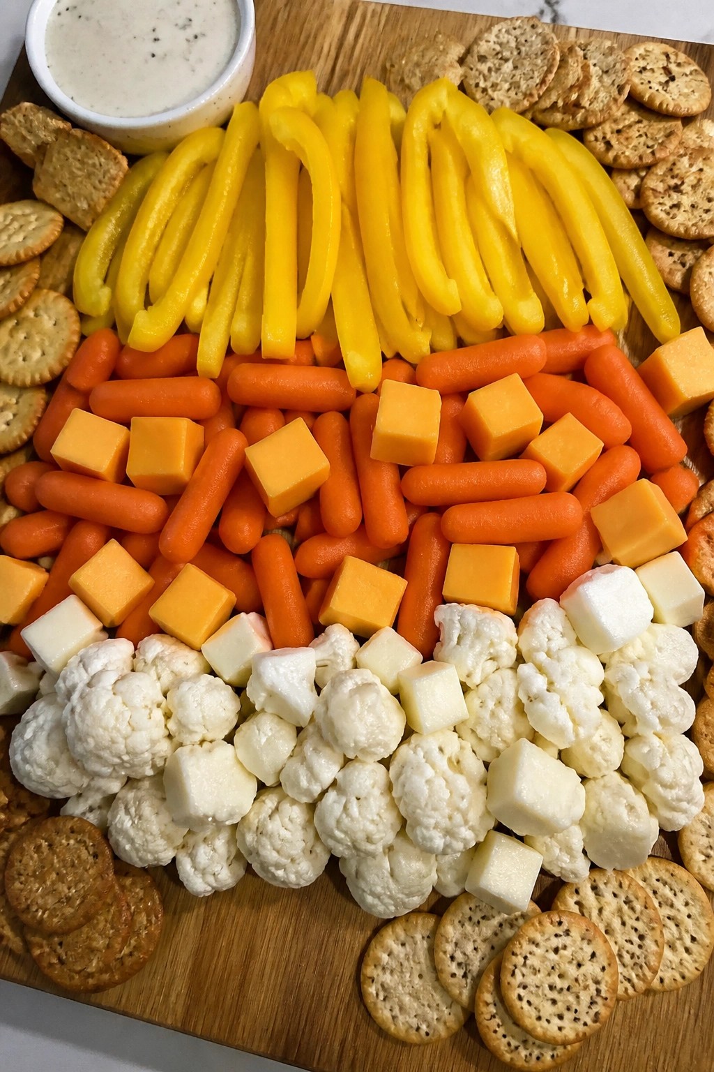 Candy Corn Layered Savory Snack Board