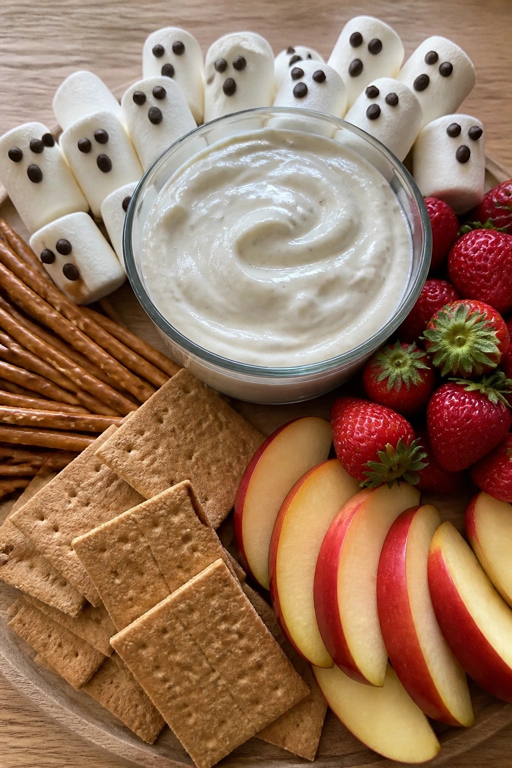 Ghostly Marshmallow Yogurt Dip Board