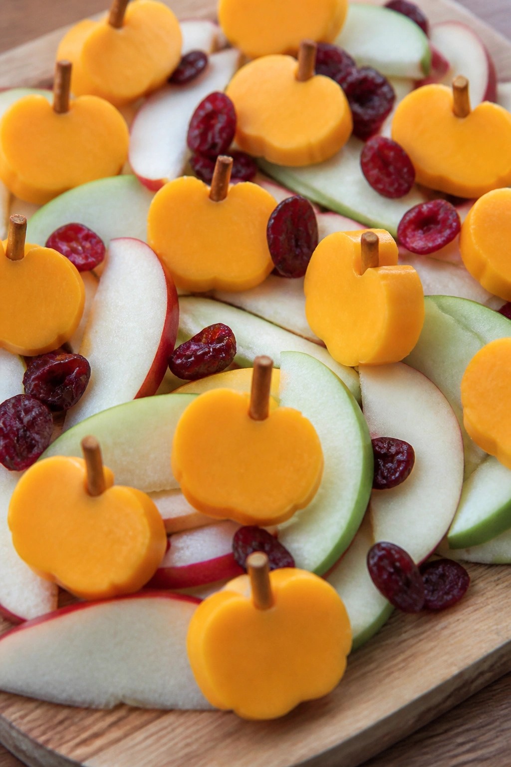Pumpkin Patch Orange Cheese and Apple Board