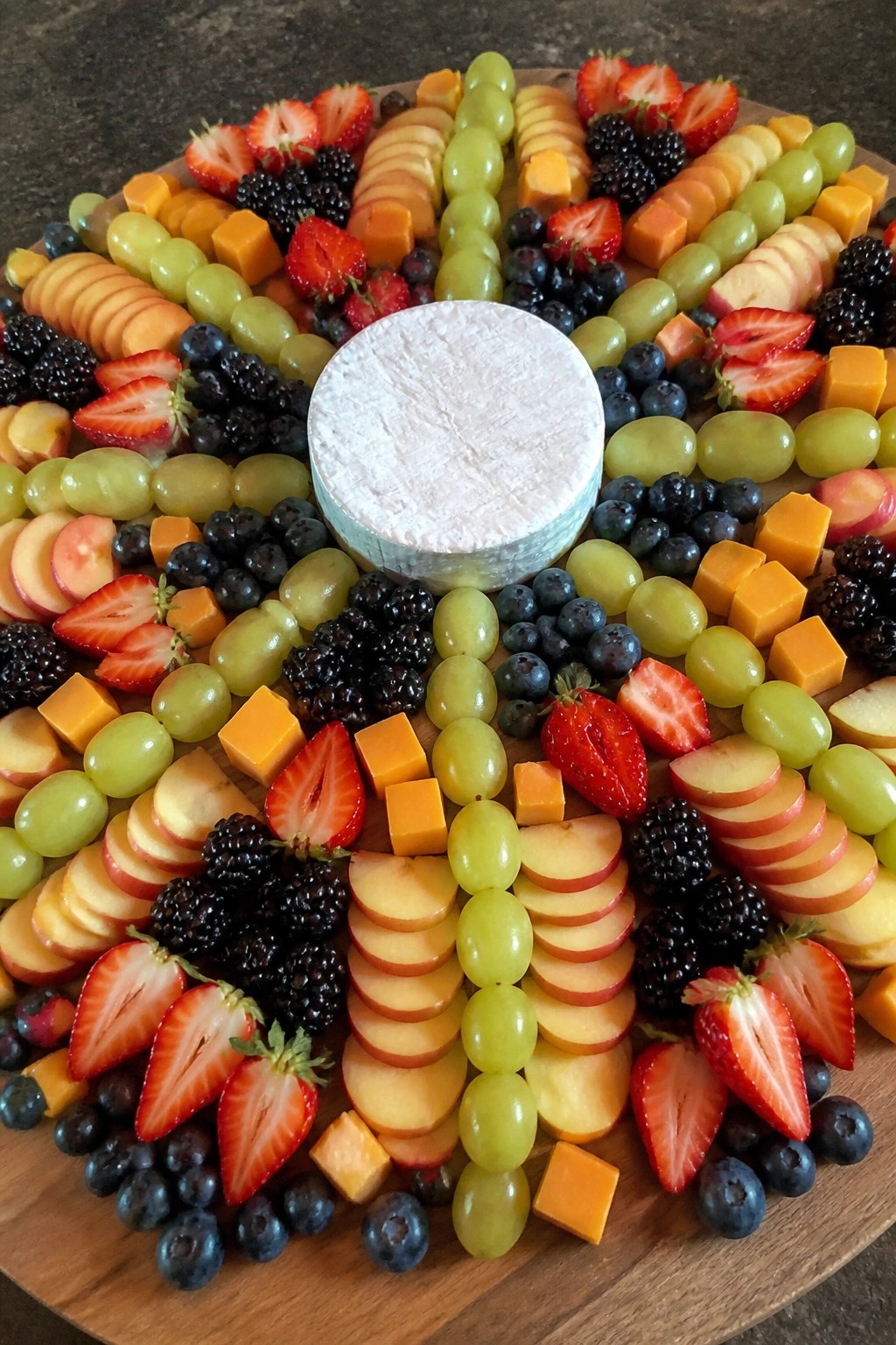 Spooky Spiderweb Fruit and Cheese Charcuterie Board