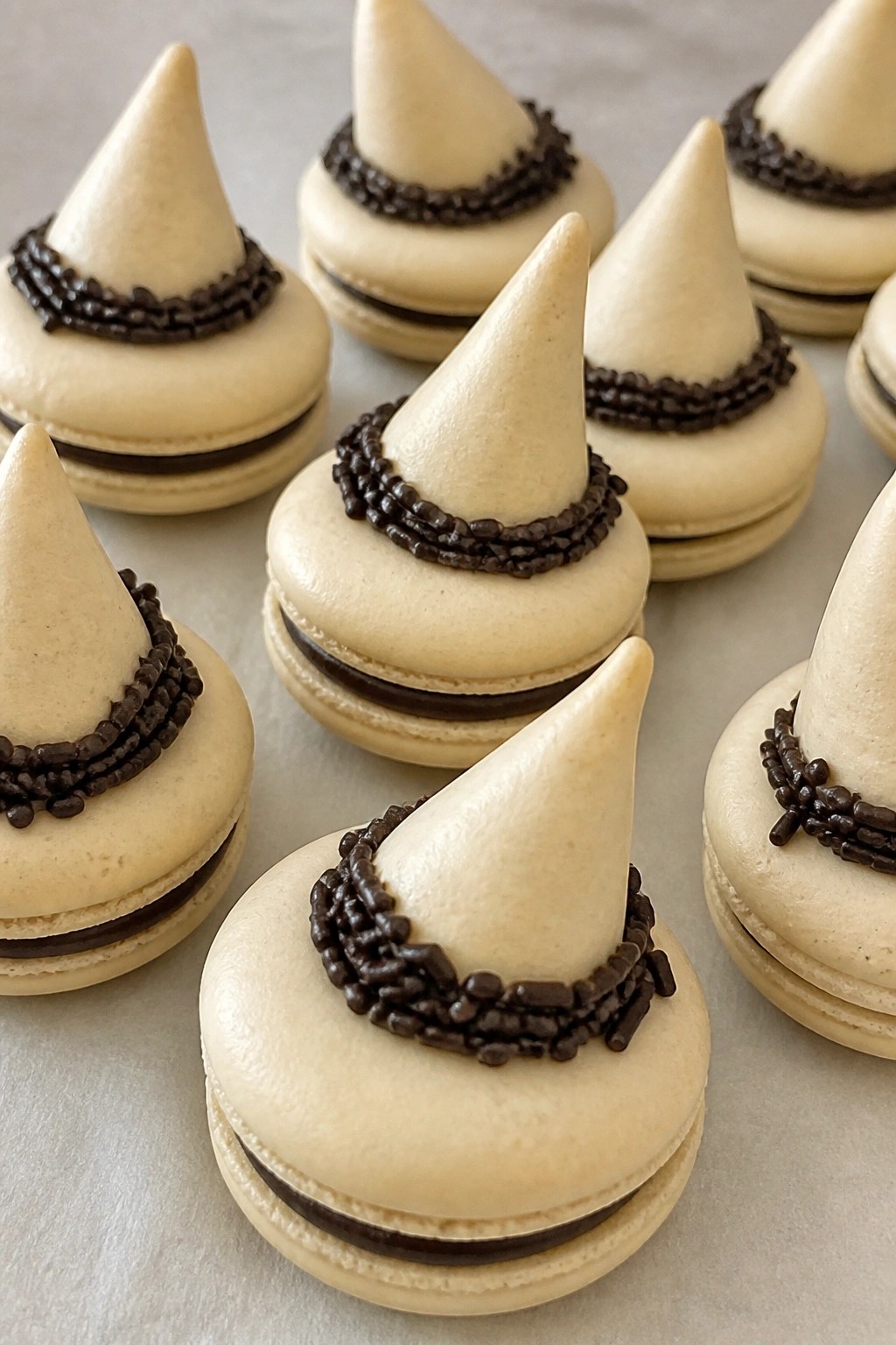 Almond Witch Hat Macarons