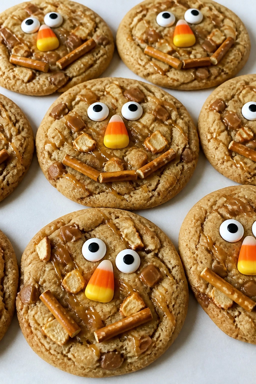 Caramel Apple Scarecrow Cookies