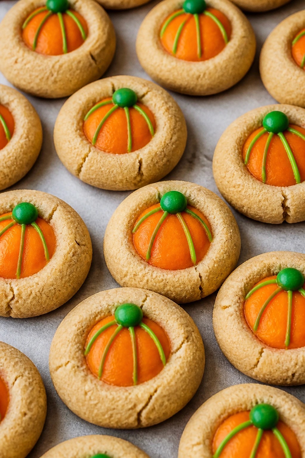 Peanut Butter Pumpkin Patch Thumbprints